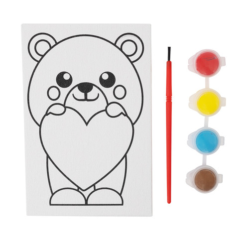 Colorbok Cupid Club Canvas Painting 4"X6"-Teddy Bear 34016908