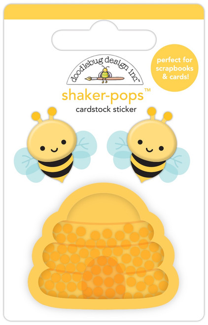 Doodlebug Shaker-Pops 3D Stickers-Beehive DP7805 - 842715078055