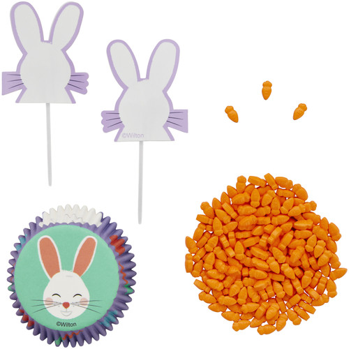 3 Pack Wilton Cupcake Decorating Kit-Bunny And Carrot -W1010256