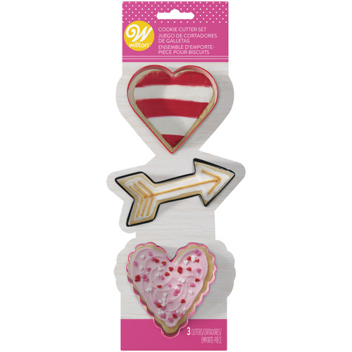 3 Pack Metal Cookie Cutter Set 3/Pkg-Valentine -W3341 - 070896033413