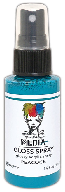 3 Pack - Dina Wakley Media Gloss Sprays 2oz-Peacock - MDO-73826 - 789541073826