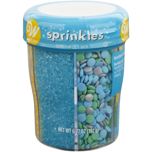 3 Pack Wilton Sprinkle Mix-Primary Blues, 6 Cell -W1001008 - 070896159939