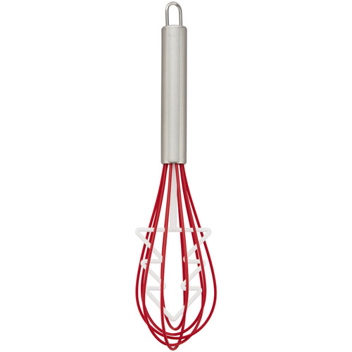 3 Pack Wilton Silicone Whisk With Metal Handle-Tree Red/White -W1010552