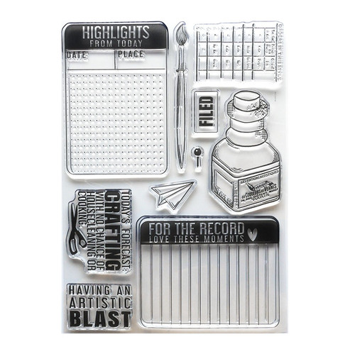 Elizabeth Craft Clear Stamps-Ink W/ Journaing Cards - EC-CS280 - 810003536532