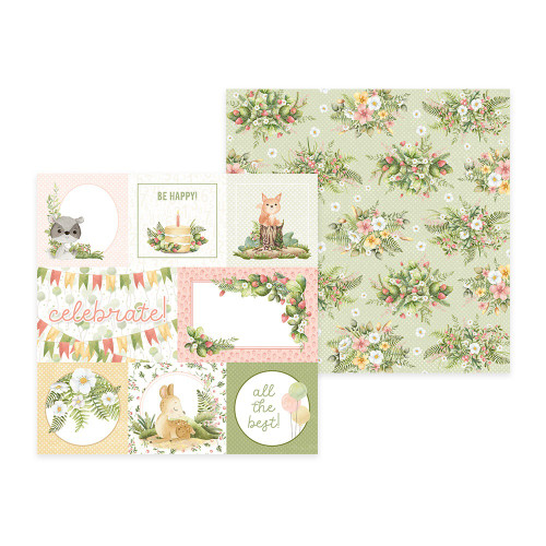 P13 Double-Sided Paper Pad 6"X6" 24/Pkg-Woodland Cuties P13WDC09