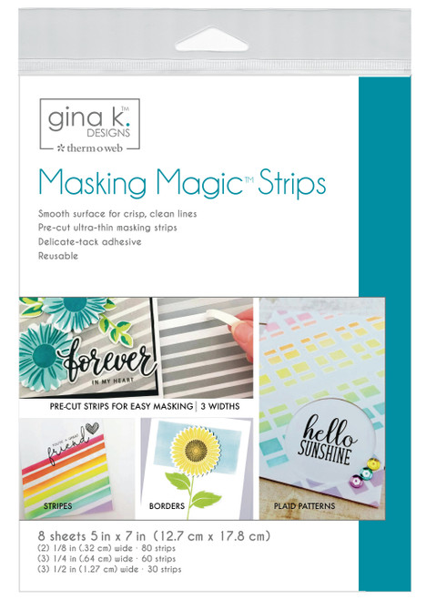 Gina K Designs Masking Magic Strips 8/Pkg18196 - 000943181965