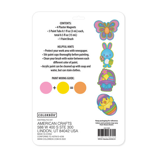Colorbok Bunny Boutique Plaster Magnet Kit 4/Pkg-Easter 34017489