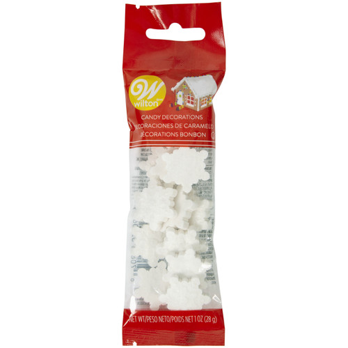 Gingerbread Candy Decorations 1oz-Jumbo White Snowflake -W710-58-06 - 070896658067