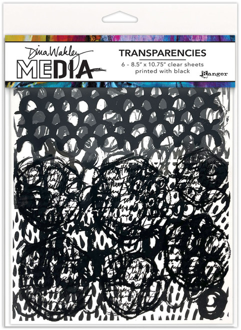 Dina Wakley Media Transparencies 8.5"X10.75" 2/Pkg-Pattern Play Set 1 - MDA80558 - 789541080558