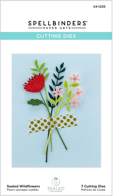 Spellbinders Etched Dies-Sealed Wildflowers -Floral Reflection S41255 - 813233032386