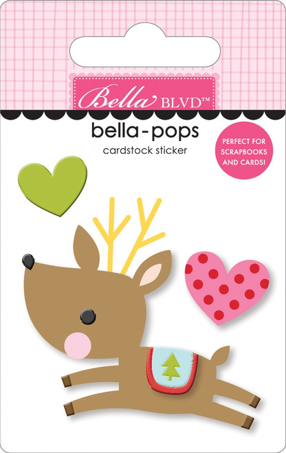 The North Pole Bella-Pops 3D Stickers-Reindeer Games -BBNP2630 - 819812013784