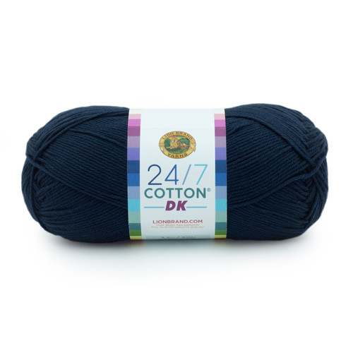 Lion Brand 24/7 Cotton DK Yarn-Nightshade 769-110 - 023032112589