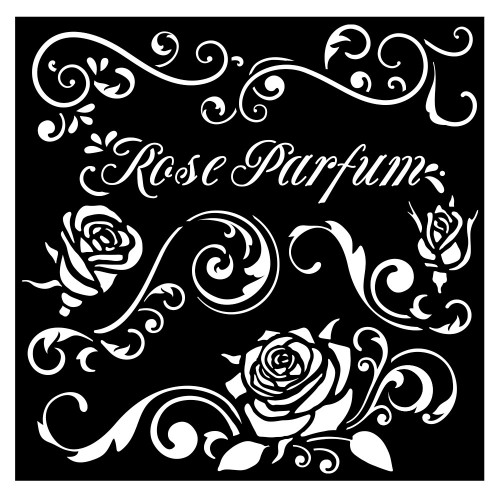 3 Pack Stamperia Stencil 7"X7"-Rose Parfum Borders KSTDQ75 - 5993110025689