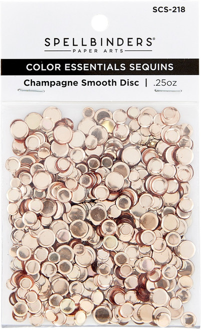 3 Pack Spellbinders Smooth Disc Sequins-Champagne SCS218 - 812062039092