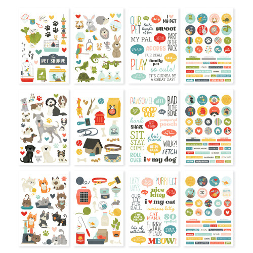 Simple Stories Sticker Book 12/Sheets-Pet Shoppe, 297/Pkg PET19210