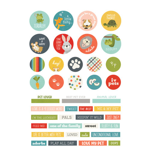 Simple Stories Sticker Book 12/Sheets-Pet Shoppe, 297/Pkg PET19210