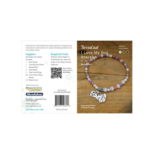 TierraCast Jewelry Making Kit-I Love My Dog Bracelet SP694800