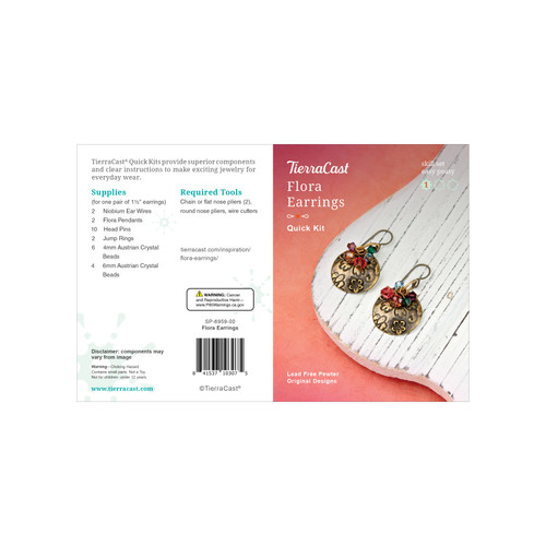 TierraCast Flora Earrings Jewelry Making Kit-SP695900