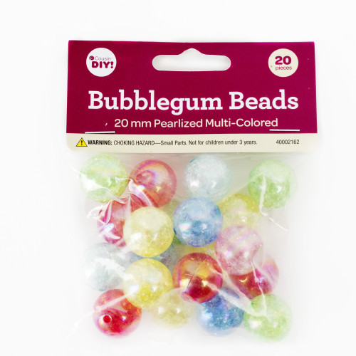 CousinDIY Bubblegum Bead 20mm 20/Pkg-Pearlized - 40002162 - 191648126334