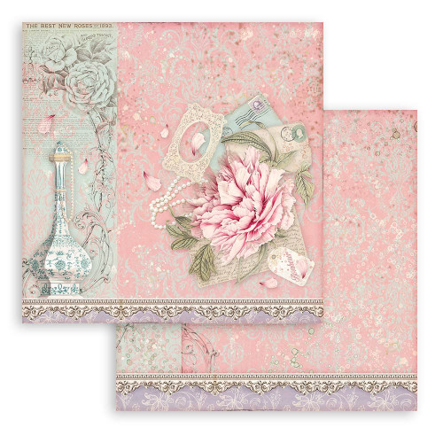 2 Pack Stamperia Double-Sided Paper Pad 6"X6" 10/Pkg-Rose Parfum SBBXS26