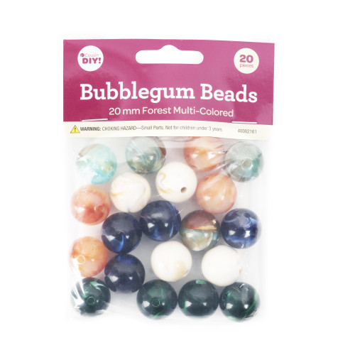 3 Pack - CousinDIY Bubblegum Bead 20mm 20/Pkg-Forest - 40002161 - 191648126327