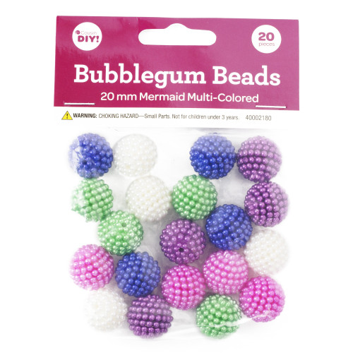 3 Pack CousinDIY Bubblegum Bead 20mm 20/Pkg-Mermaid 40002180 - 191648126310