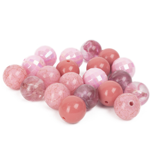 3 Pack CousinDIY Bubblegum Bead 20mm 20/Pkg-Bright Pink 40002179