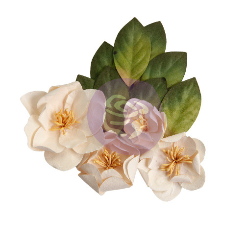 Prima Marketing Mulberry Paper Flowers-Peaceful Magnolia/Magnolia Rouge P659608