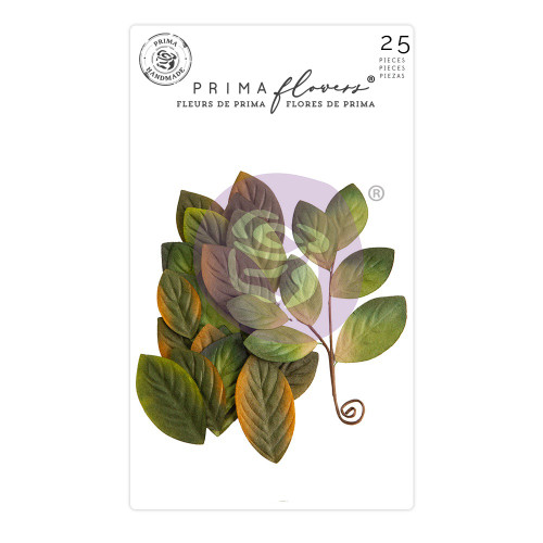 3 Pack Prima Marketing Mulberry Paper Flowers-Elegant Greenery/Magnolia Rouge P659578 - 655350659578