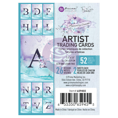 3 Pack Aquarelle Dreams ATC Cards 2.5"X3.5" 52/Pkg-26 Designs/2 Each P659455 - 655350659455