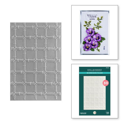 Spellbinders 3D Embossing Folder By Susan Tierney-Cockburn-Bamboo Trellis E3D044