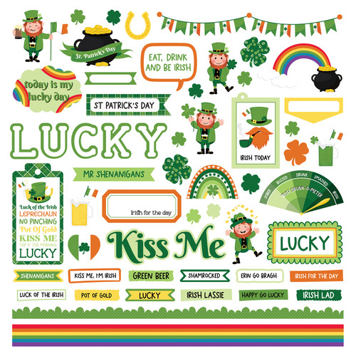 Pot Of Gold Stickers 12"X12"-Elements PPOG3723 - 709388337233