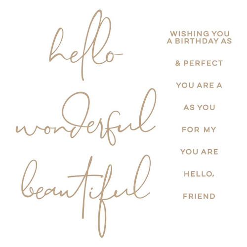 Spellbinders Glimmer Hot Foil Plate By Yana Smakula-Hello, Friend Sentiments GLP356