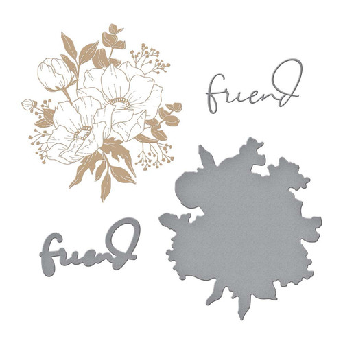 Spellbinders Glimmer Hot Foil Plate & Die By Yana Smakula-Anemone Glimmer Blooms -GLP358