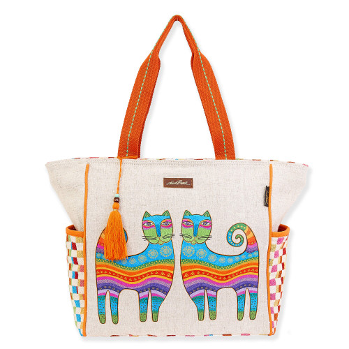 Laurel Burch Shoulder Tote Zipper Top 21"X5"X14"-Prisma LB8380 - 651462238274