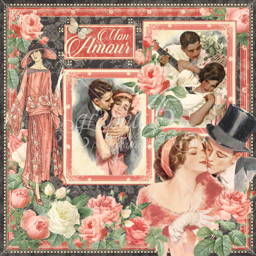 Graphic 45 Collector's Edition Pack 12"X12"-Mon Amor - G4502537