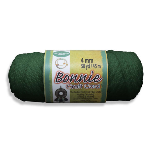 Pepperell Bonnie Macrame Craft Cord 4mmX50yd-Forest - BB4-50-030 - 725879640309
