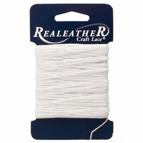 Realeather(R) Crafts Waxed Thread 25yd-White BTH25-03 - 870192001914