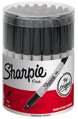 Permanent Marker, Fine Point, Black - 35010 - 071641300514