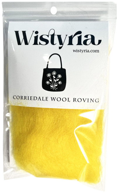 4 Pack Wistyria Editions Wool Roving 14" -Yellow R-W827R - 893812001316