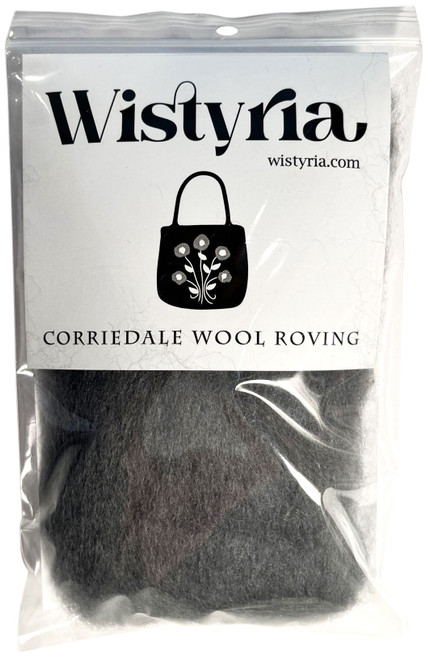Wistyria Editions Wool Roving 14" -Smoke R-W816R - 893812001200