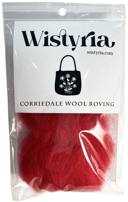 Wistyria Editions Wool Roving 14" -Red R-W828R - 893812001323