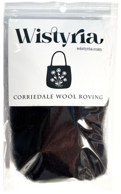 Wistyria Editions Wool Roving 14"-Black R-W814R - 893812001194