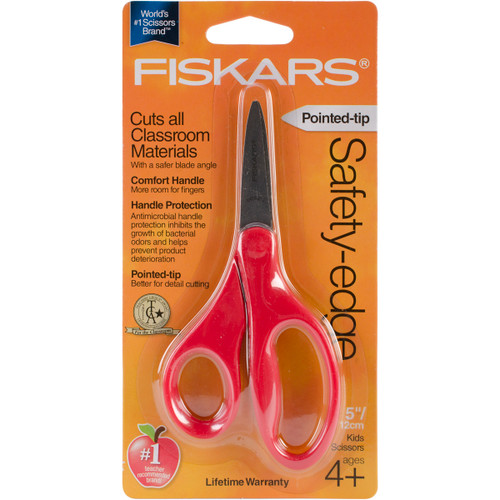 3 Pack Fiskars Kids' Pointed Tip Scissors 5"-Assorted Brights -94307097 - 078484094303