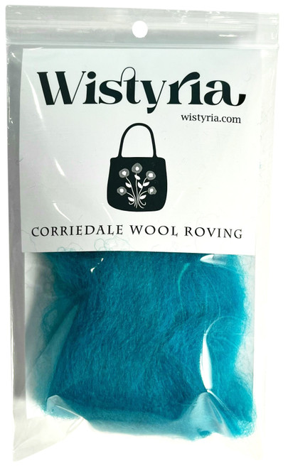 Wistyria Editions Wool Roving 14" -Turquoise R-W826R - 893812001309