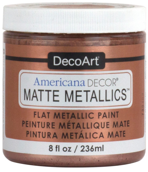 3 Pack Americana Decor Matte Metallics 8oz-Rose Gold ADMMT-01 - 766218104755