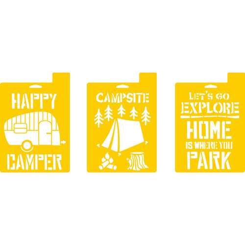 6 Pack Delta Stencil 7"X10" 3/Pkg-Camping -DS7X103-96007