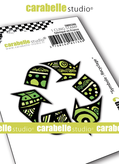3 Pack Carabelle Studio Cling Stamp Small-Recycling SMI0286