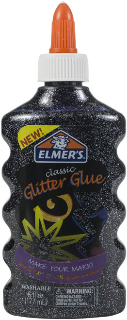 3 Pack Elmer's Glitter Glue 6oz-Black -ELMGG-E910 - 026000181945
