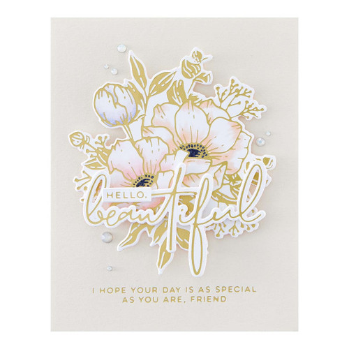 Spellbinders Glimmer Hot Foil Plate By Yana Smakula-Inside Card Glimmer Sentiments GLP357